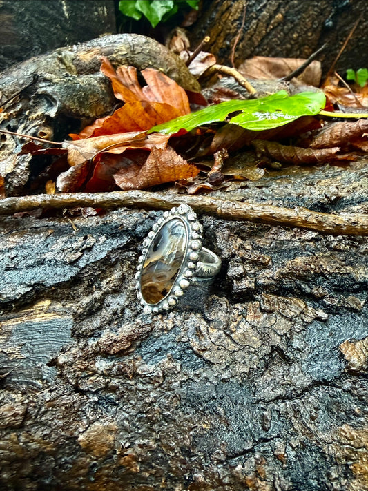 Bague à Agate du Montana