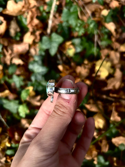 Bague ovale en turquoise